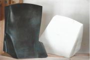 "Noir & blanc, Ombre & lumière", 1992 - Noir de Mazy et marbre blanc de carrare - Annie Palisot