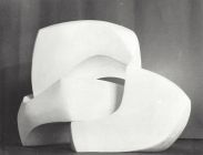 Modèle en plâtre de la sculpture "Dialogue spatial", 1967 - Sculpture en bronze - Annie Palisot. Oeuvre ayant obtenu le grand prix du 4ème concours d‘art "Olivetti".