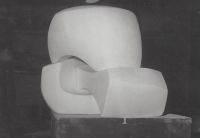 Modèle en plâtre de la sculpture "Dialogue spatial", 1967 - Sculpture en bronze - Annie Palisot. Oeuvre ayant obtenu le grand prix du 4ème concours d‘art "Olivetti".
